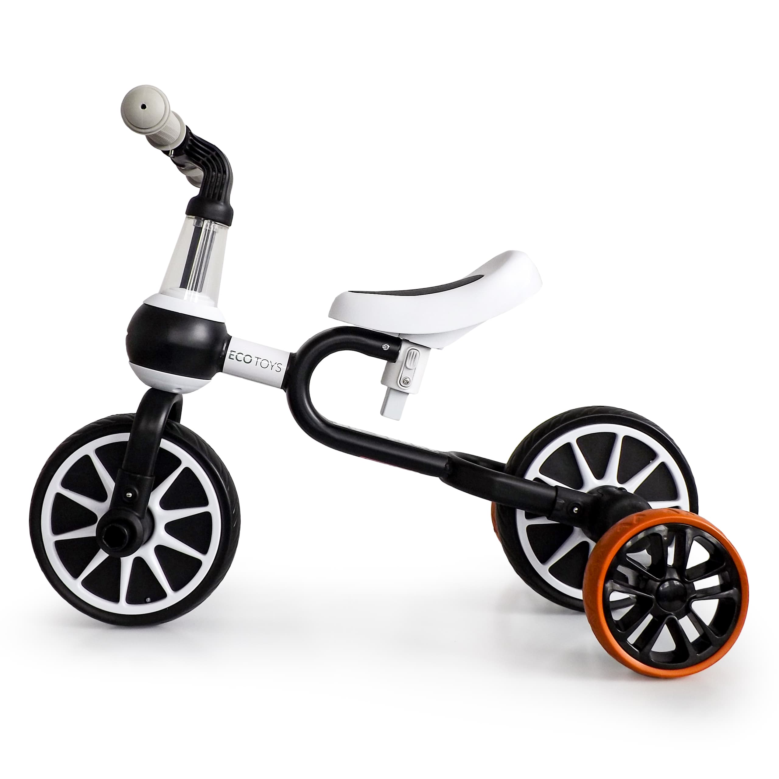 Rowerek biegowy 4w1 Pedały Kółka boczne czarny ECOTOYS