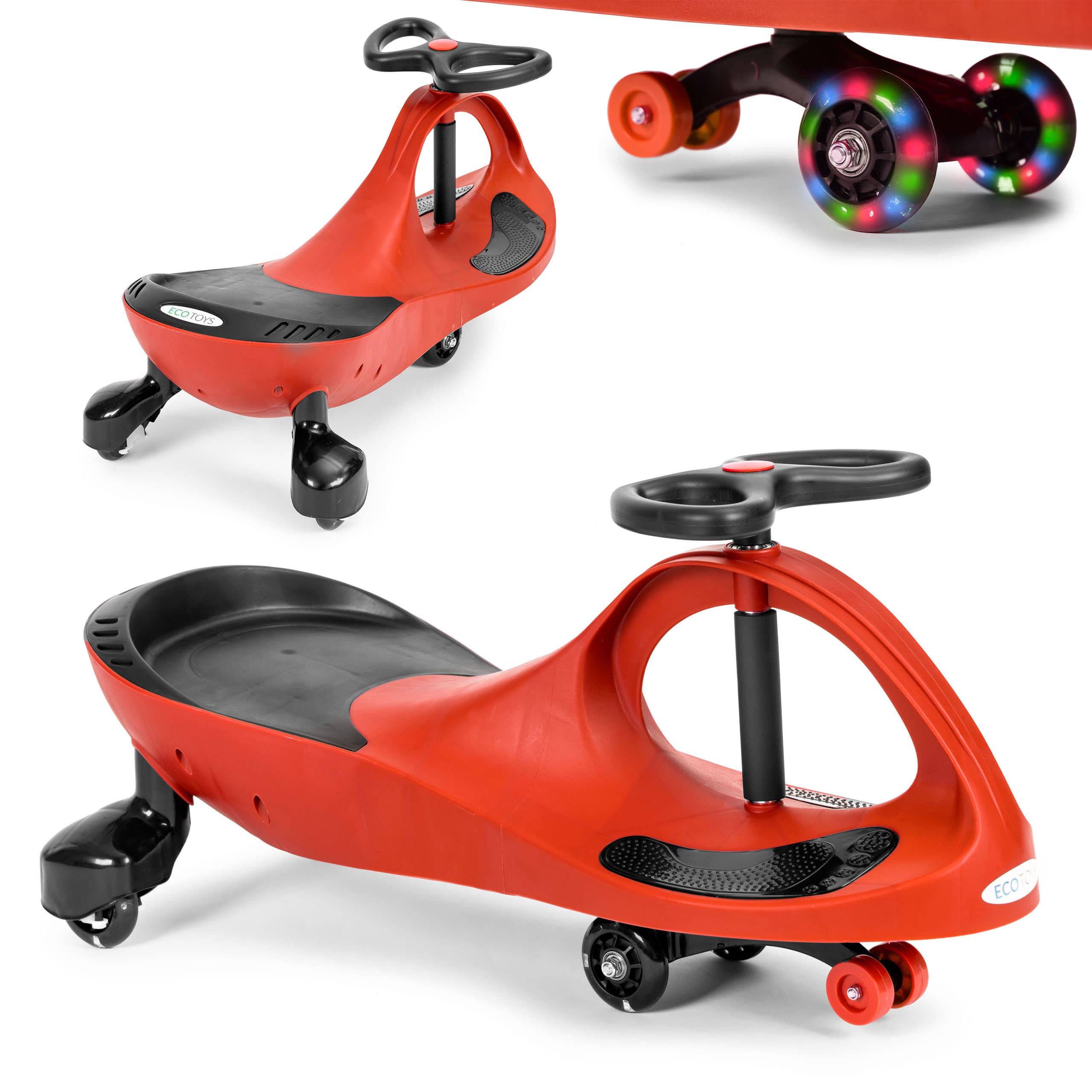 Jeździk grawitacyjny koła LED czerwony ECOTOYS