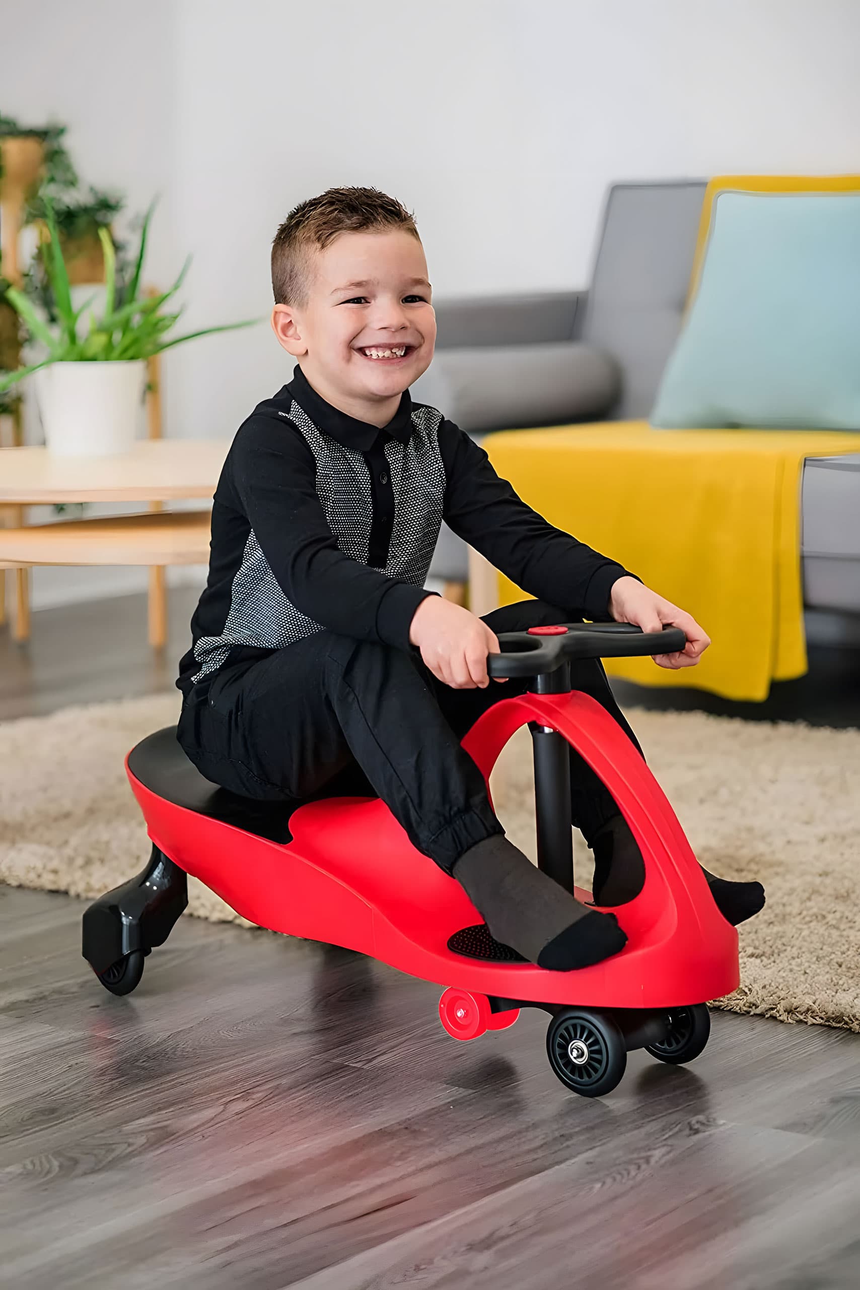 Jeździk grawitacyjny koła LED czerwony ECOTOYS