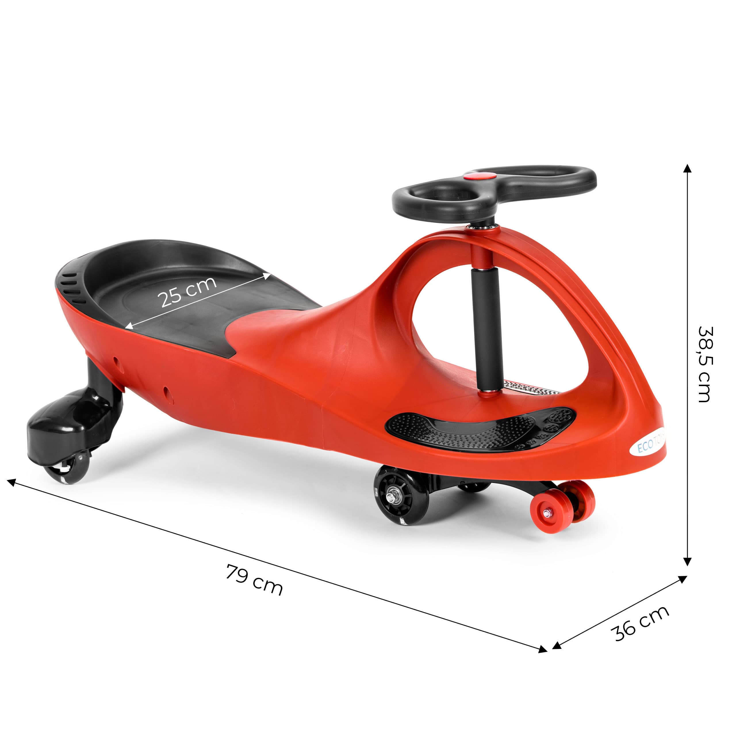 Jeździk grawitacyjny koła LED czerwony ECOTOYS
