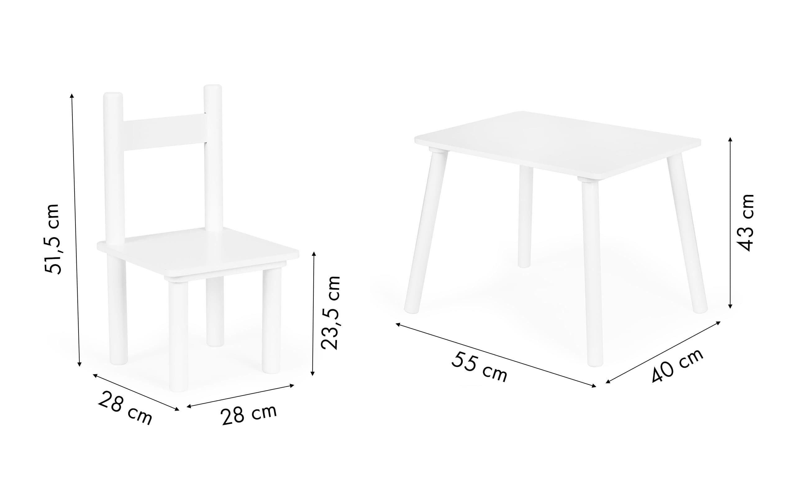 Stół stolik +2 krzesła dla dzieci komplet ECOTOYS