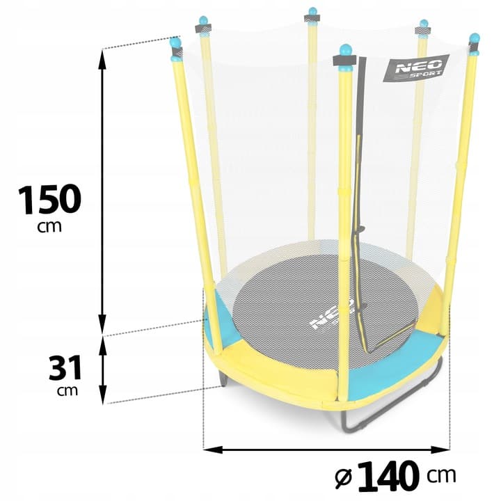 Dla małych sportowców - trampolina ogrodowa NeoSport 140 cm