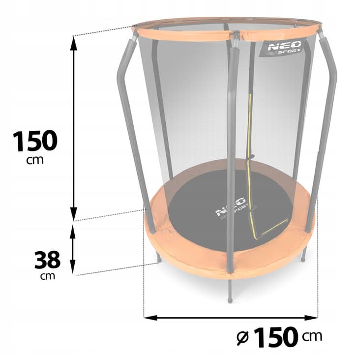 TRAMPOLINA OGRODOWA REKREACYJNA 152 CM DO DOMU