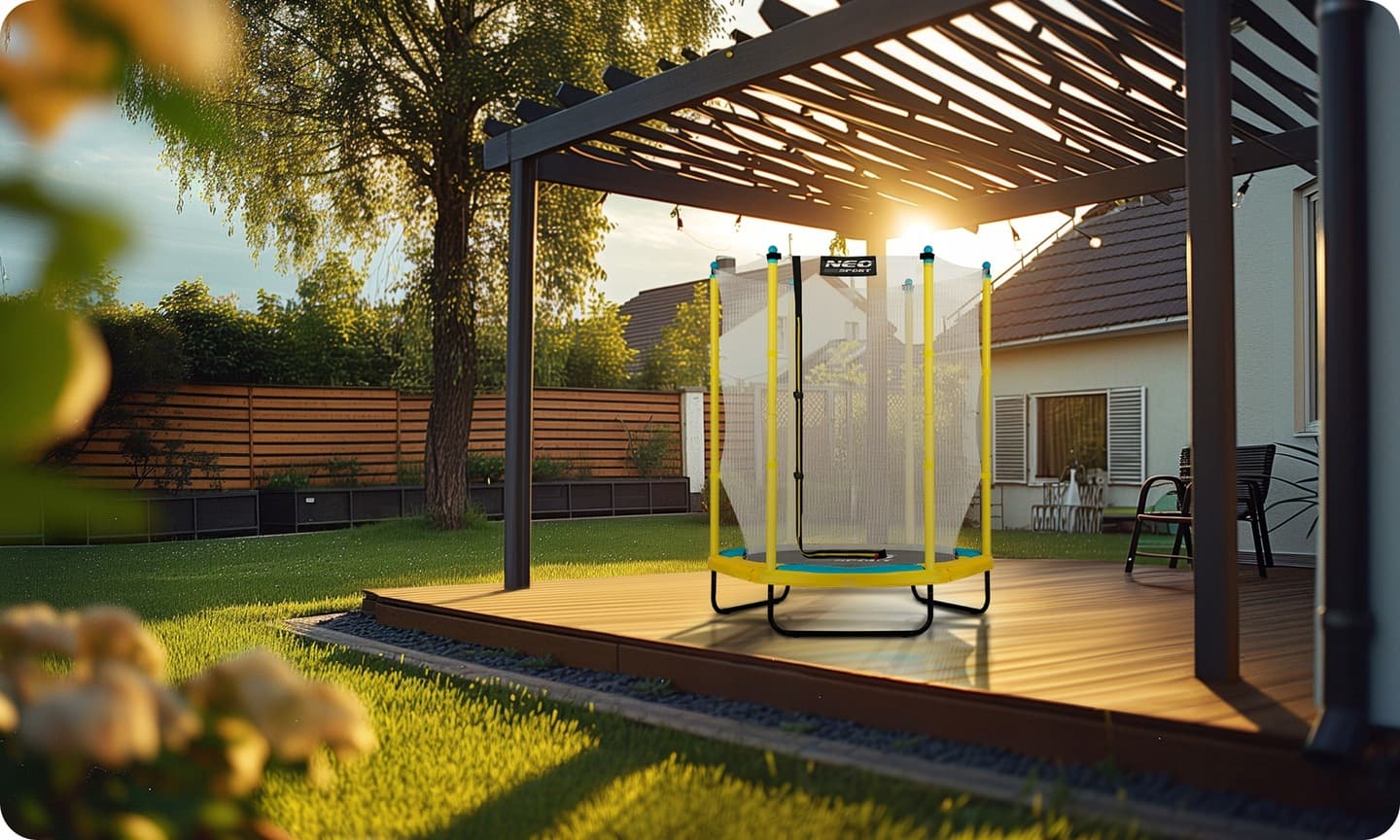 Dla małych sportowców - trampolina ogrodowa NeoSport 140 cm